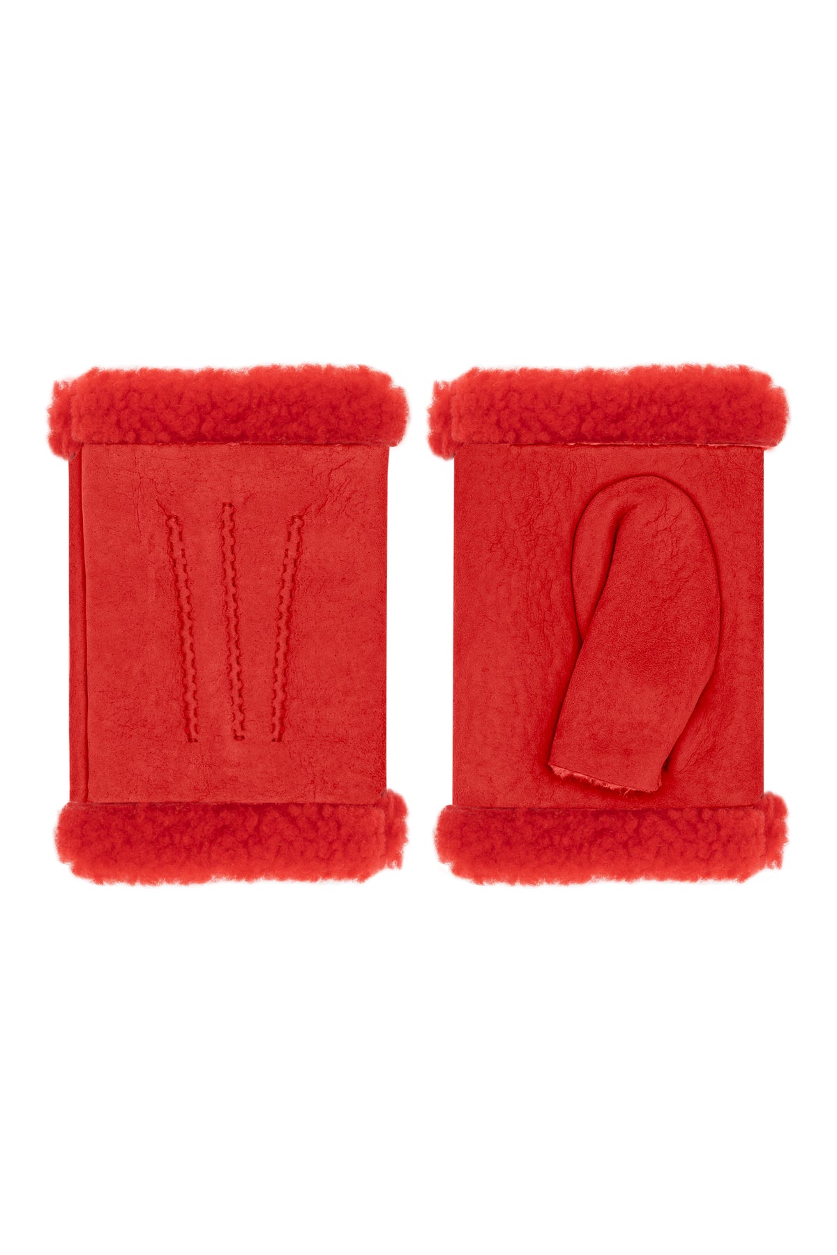Women's Fingerless Shearling Gloves - Denver