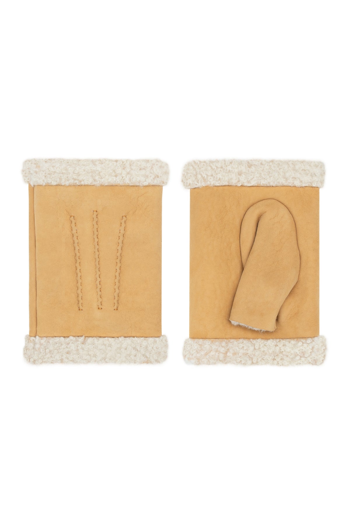 Women's Fingerless Shearling Gloves - Denver