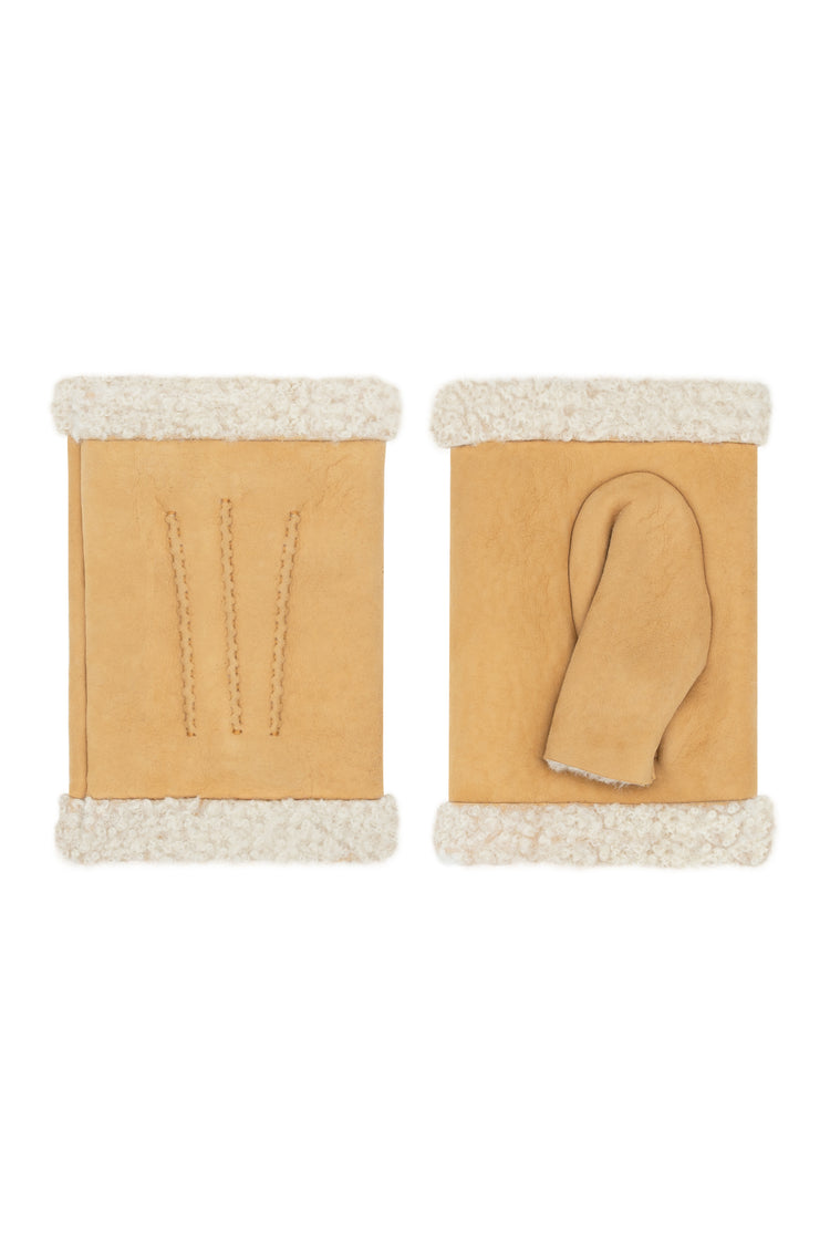 Women's Fingerless Shearling Gloves - Denver