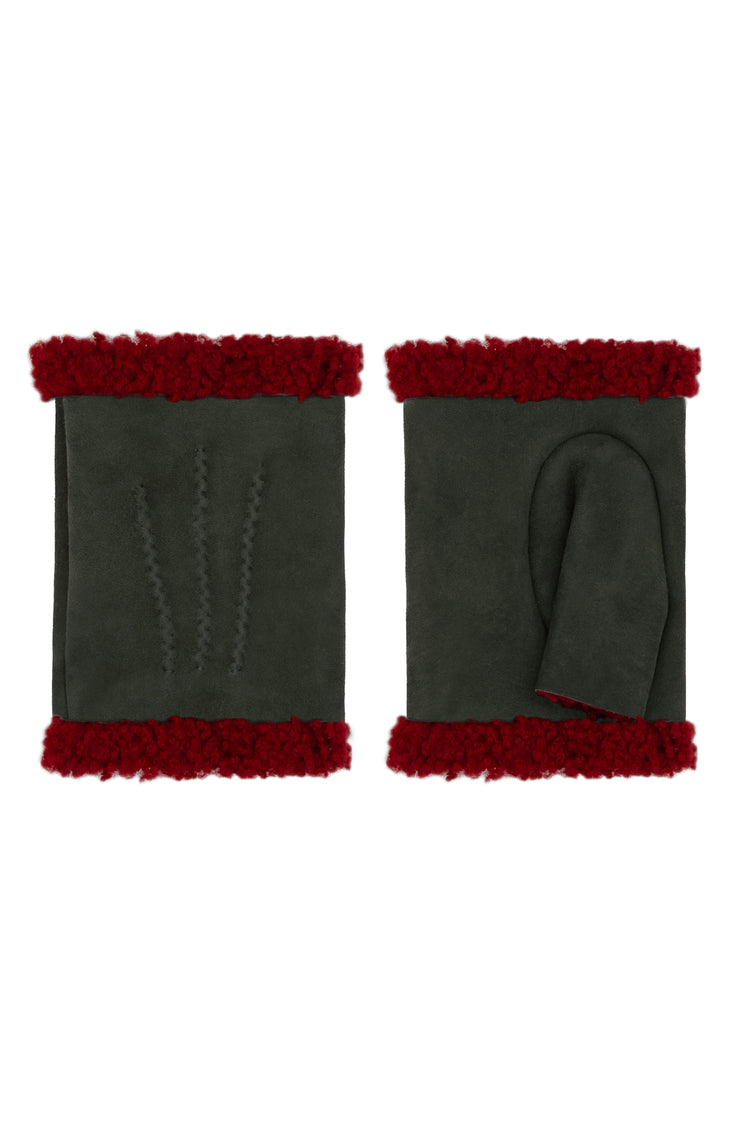 Women's Fingerless Shearling Gloves - Denver