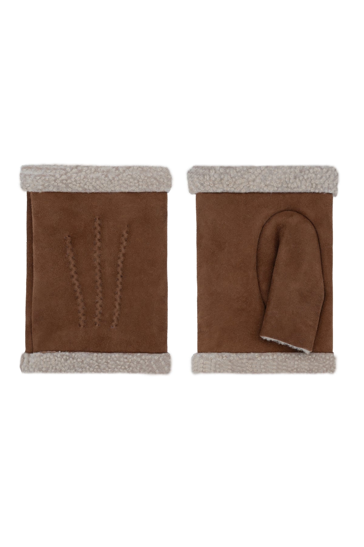 Women's Fingerless Shearling Gloves - Denver