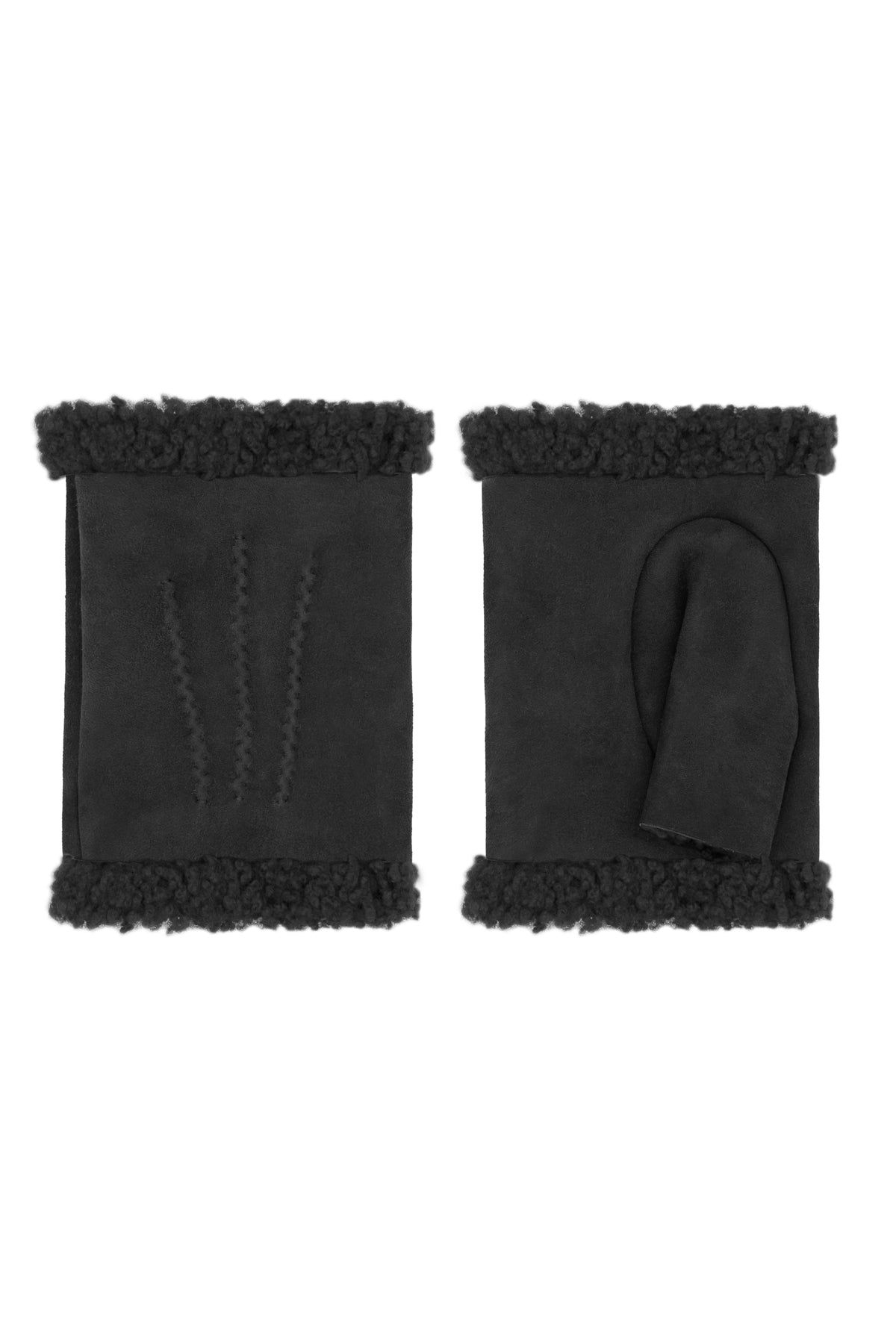 Women's Fingerless Shearling Gloves - Denver