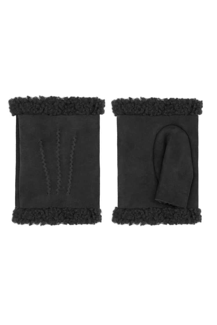 Women's Fingerless Shearling Gloves - Denver