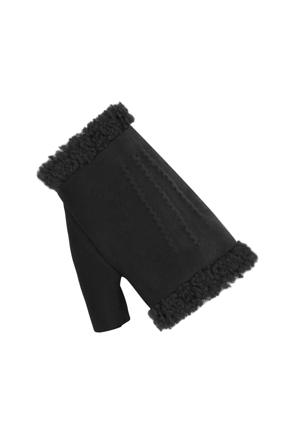 Women's Fingerless Shearling Gloves - Denver
